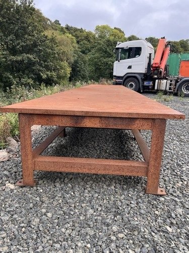 Heavy Duty Steel Welding Fabrication Table 7.95m x 1.51m – 40mm Plate Top