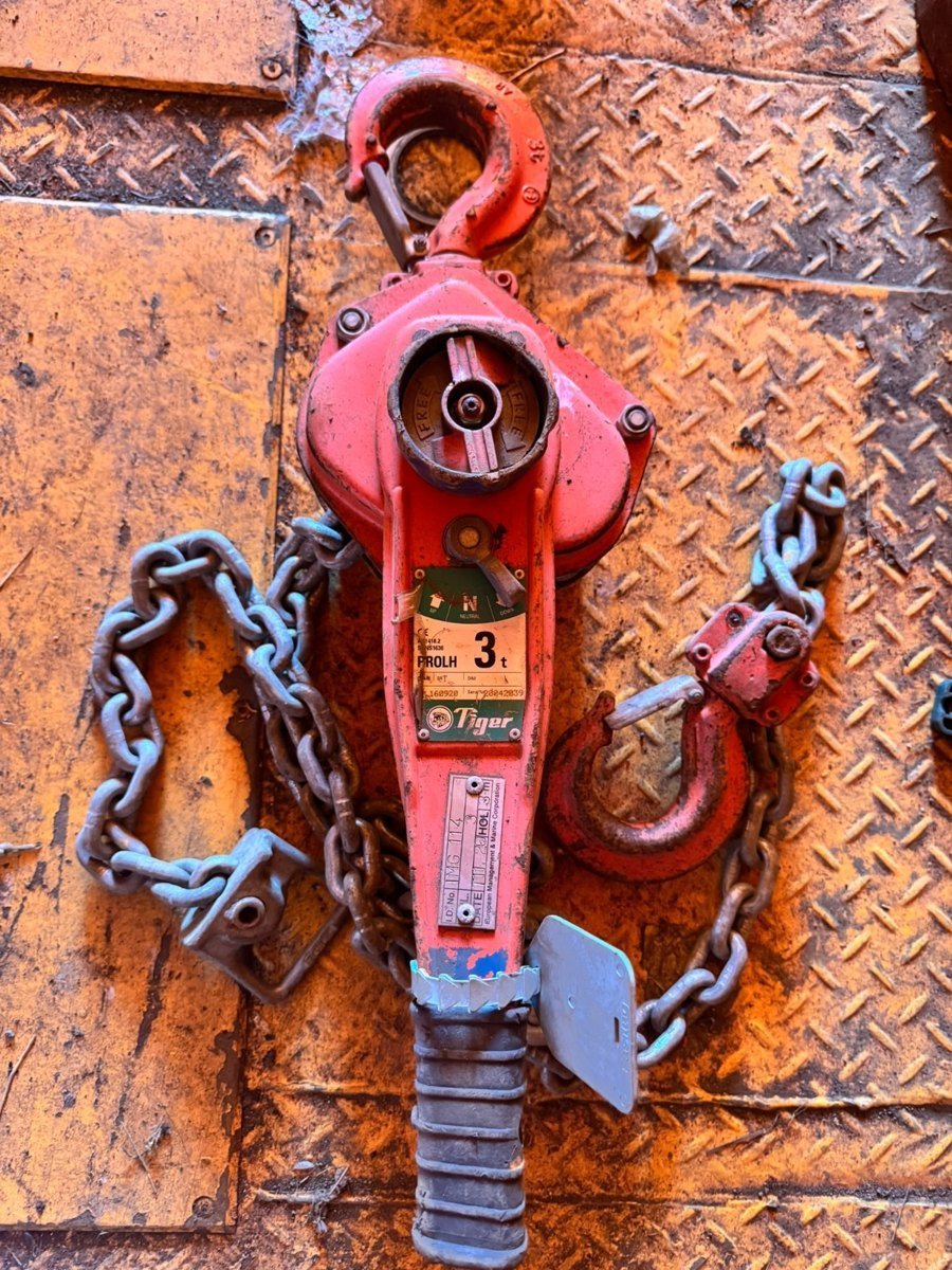 Tiger PROLH 3 Ton Lever Hoist 3000kg 3m Chain Ratchet Hoist – Untested