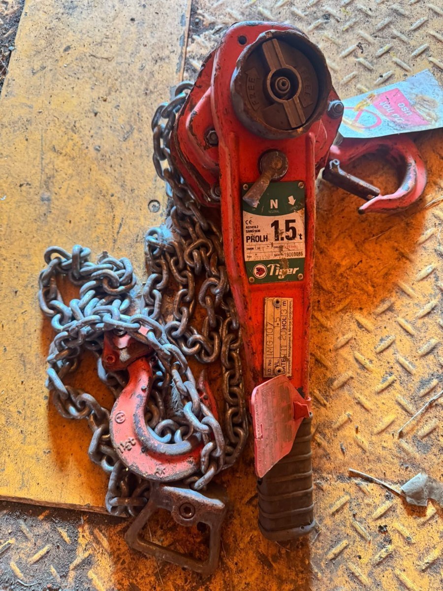 Tiger PROLH 1.5 Ton Lever Chain Hoist Ratchet Pull Lift – Spares or Repair