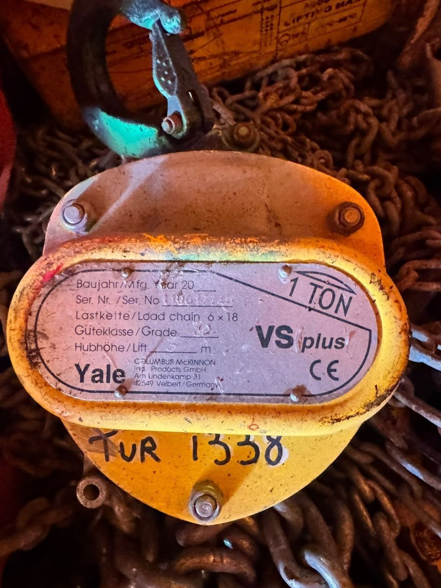 Yale VS Plus 1 Ton 1000kg Manual Chain Hoist Block & Tackle – Untested