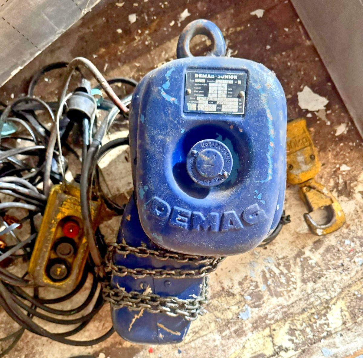 Demag Junior PK2NF 500kg Electric Chain Hoist 415V 3 Phase Working No LOLER