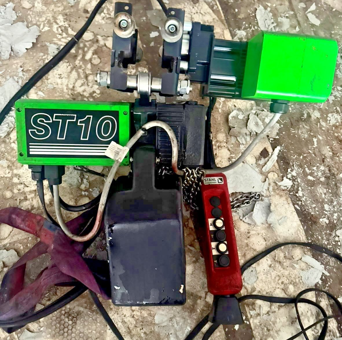 STAHL ST10 500kg Electric Chain Hoist 415V 2 Speed Motorised Trolley & Pendant
