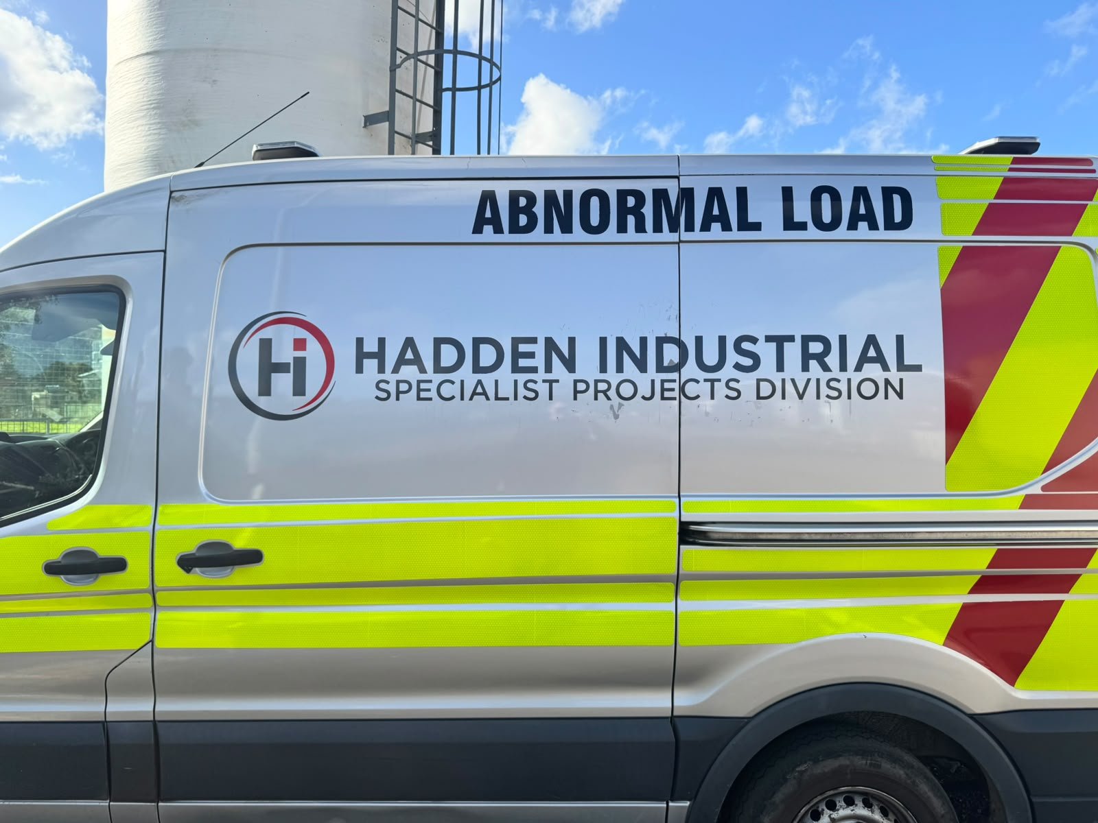 Hadden Industrial Specialist Projects Division branding on our vehicle